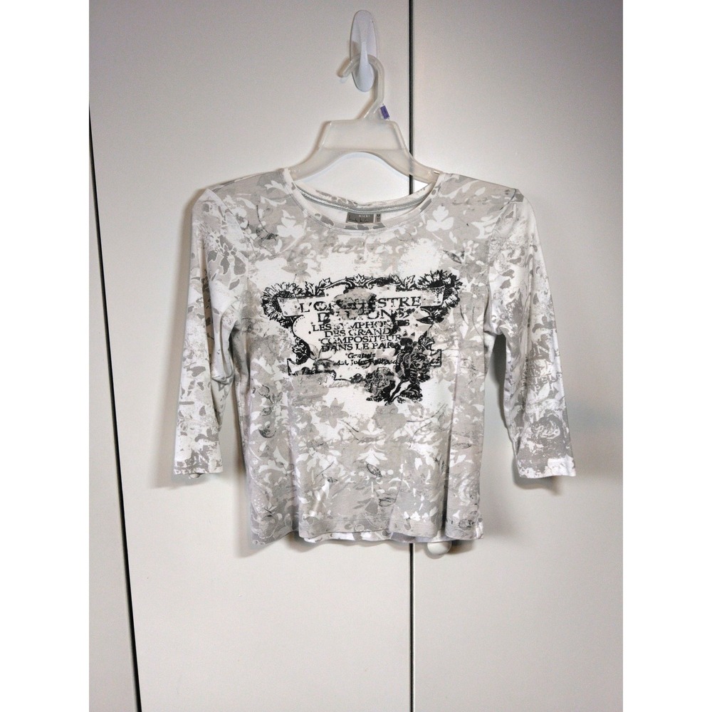 Womens‎  Embellished Floral Details Graphic Top Size M Y2K Grunge  Indie Sleaze